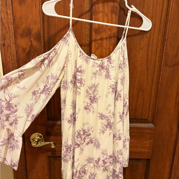 Altar'd State Lavender and Cream Long Sleeve Dress - Picture 2 of 4